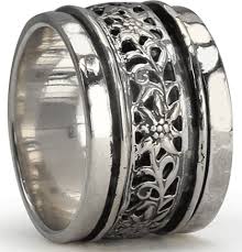 Satori Meditation Ring. Sterling Silver. Size 7.