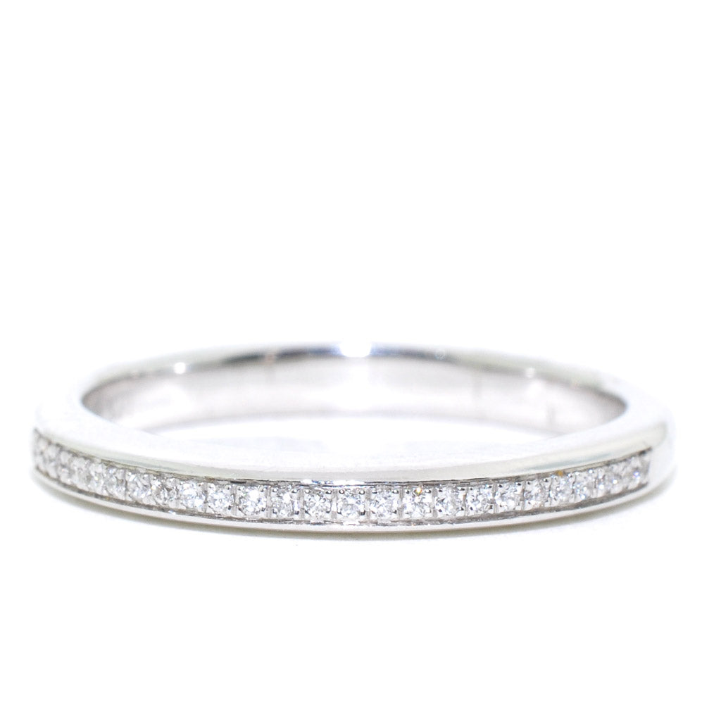 18KT White Gold 0.07CTW Diamond Wedding Band.