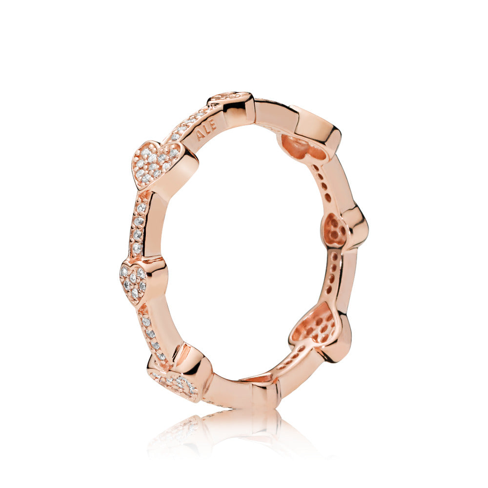 Alluring Hearts, Clear CZ