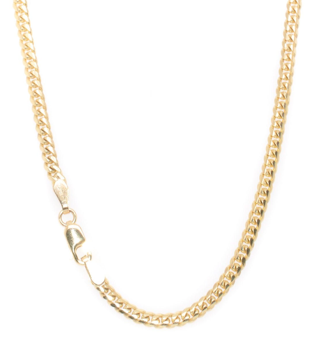 10KT Yellow Gold 20" 3MM Curb Link Chain.