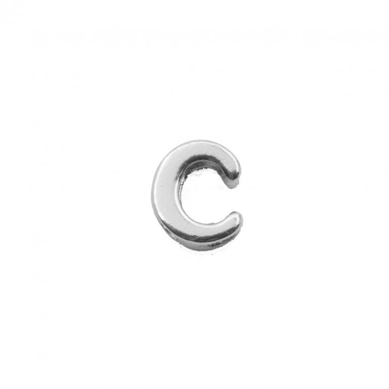 Sterling Silver Alphabet Pendants (C).