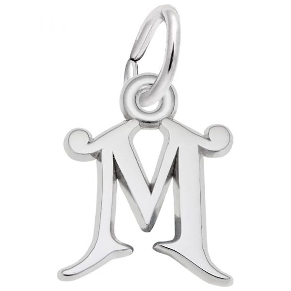 Rembrandt Sterling Silver Initial 'M' Charm.