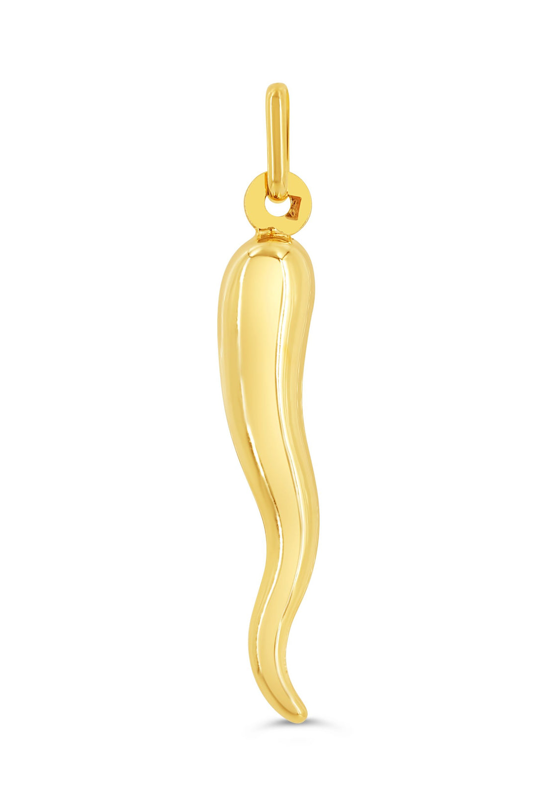 10KT Yellow Gold Italian Horn Charm.