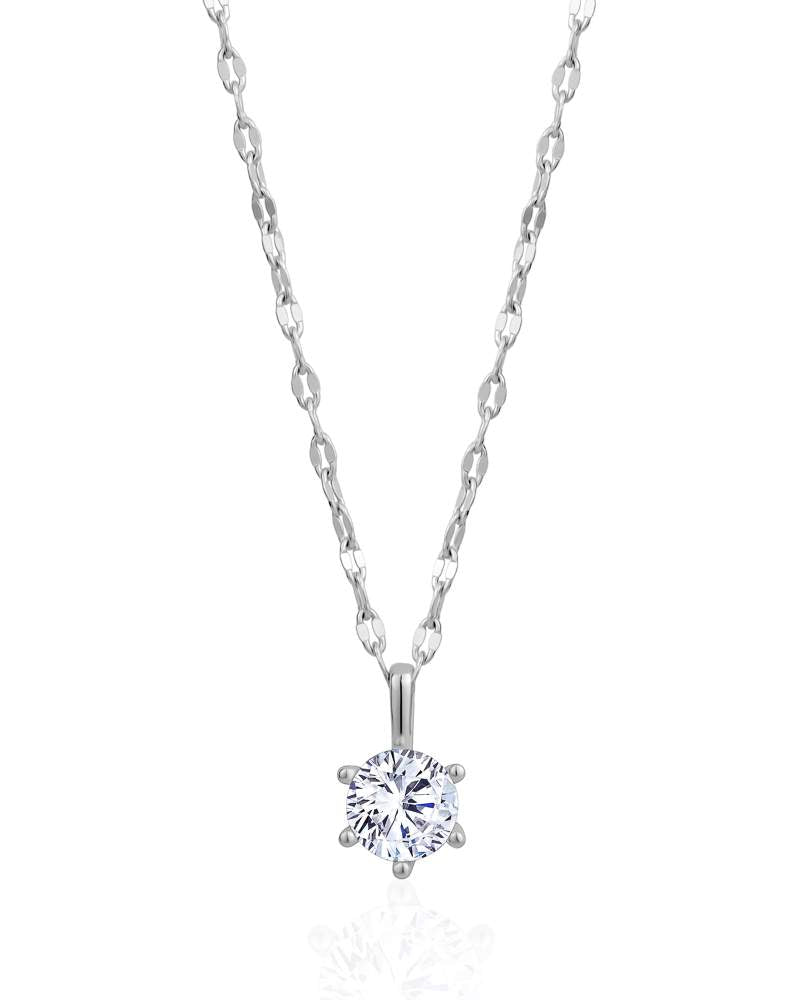 Sterling Silver 18" 1.00CT Moissanite Necklace.