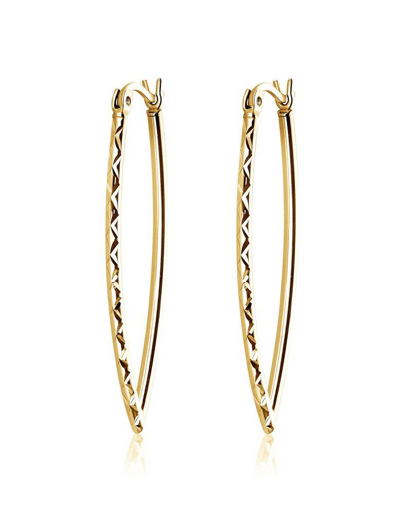 Larus Sterling Silver Gold Tone Hoop Earrings.