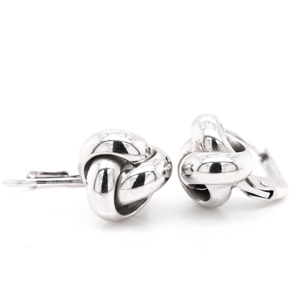10 Karat Yellow Gold Love Knot Lever Back Earrings.