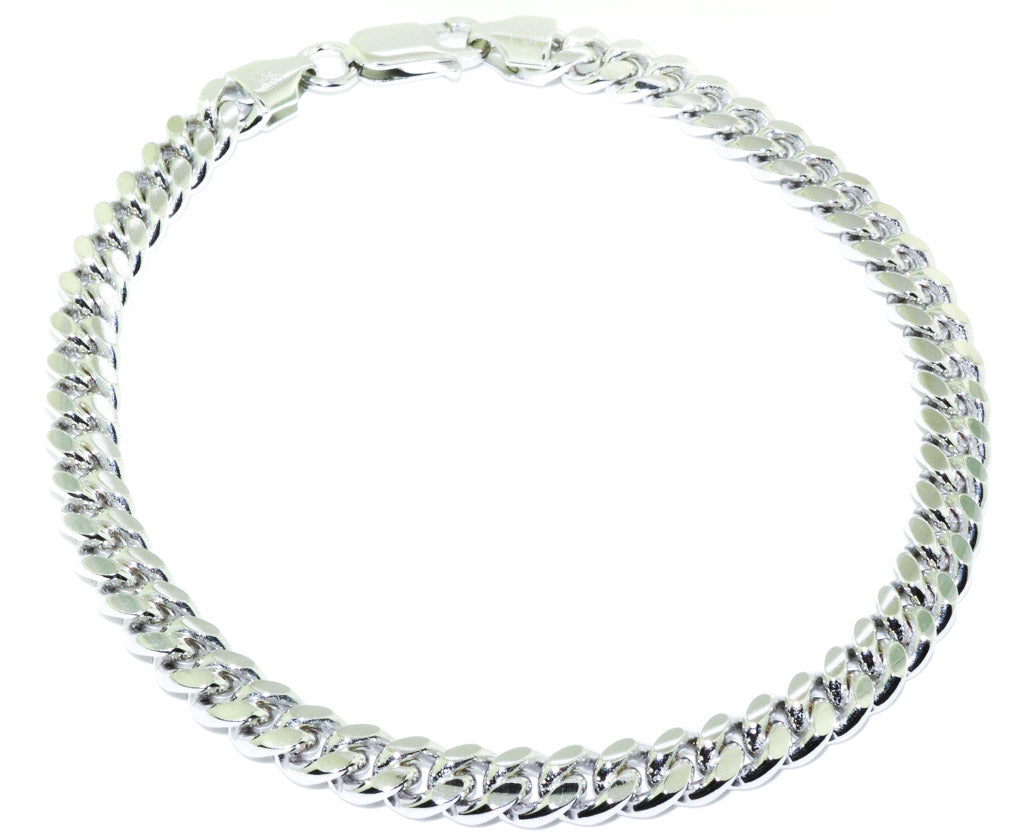 Sterling Silver 8.25" 6MM Cuban Link Bracelet.