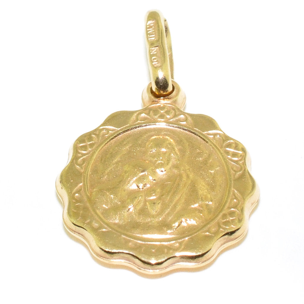 10KT Yellow Gold 14MM Communion Pendant.
