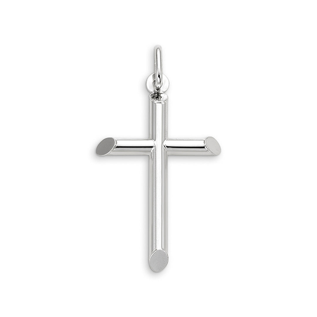 10KT White Gold 35x21MM Cross Pendant.