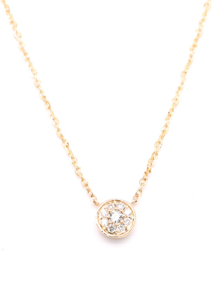 14KT Yellow Gold 18" 0.06CTW Diamond Necklace.