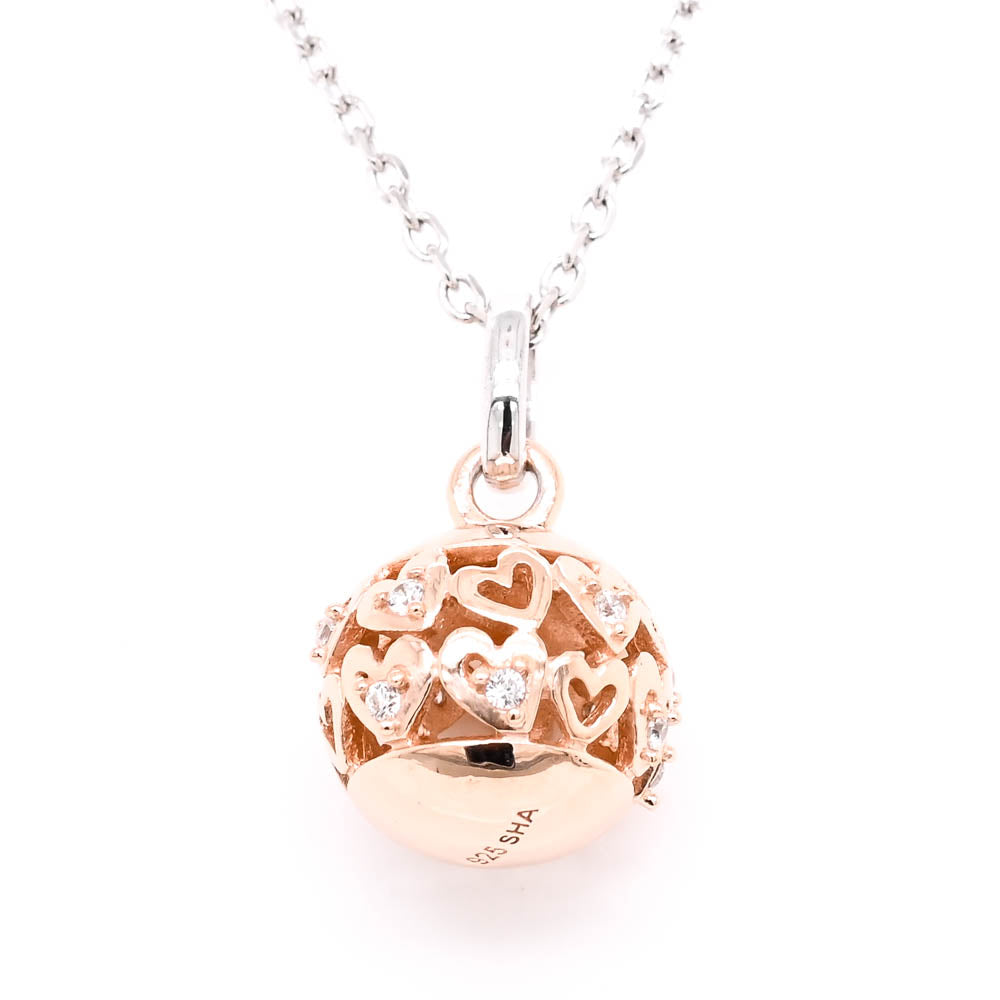 Larus Sterling Silver 18" C.z Ball Pendant.