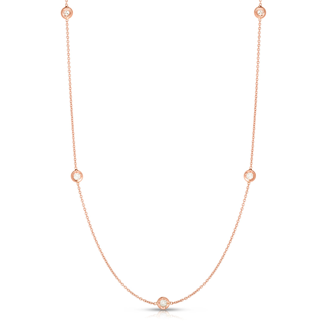 Elle Rose Gold Plated Sterling Silver C.Z. Necklace.