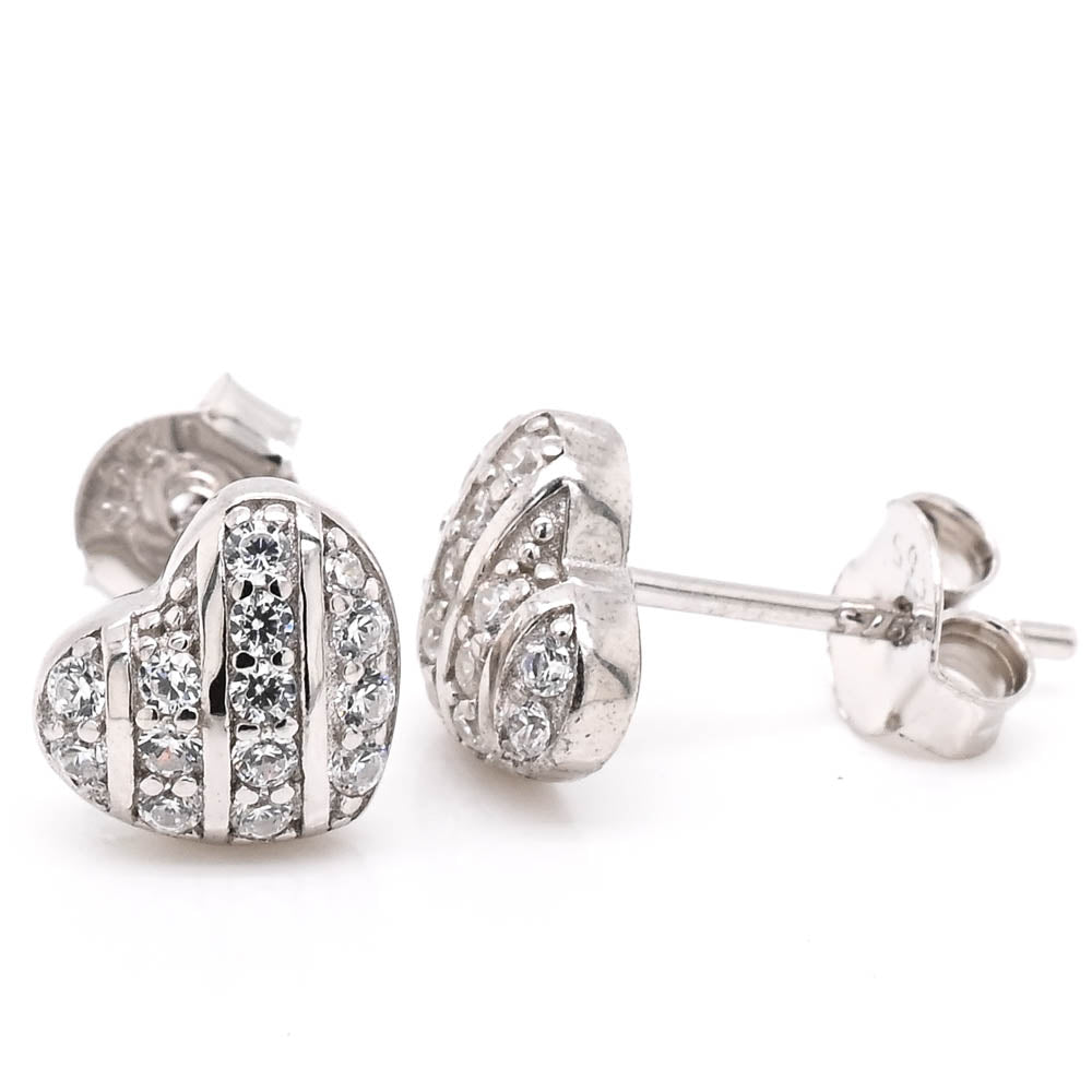 Sterling Silver C.z Earrings.