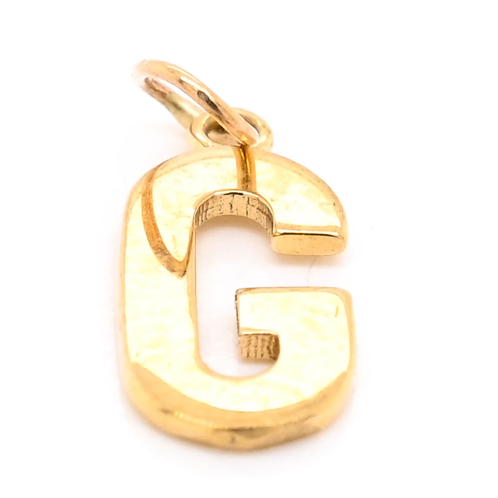 10KT Yellow Gold "G" Initial Pendant.