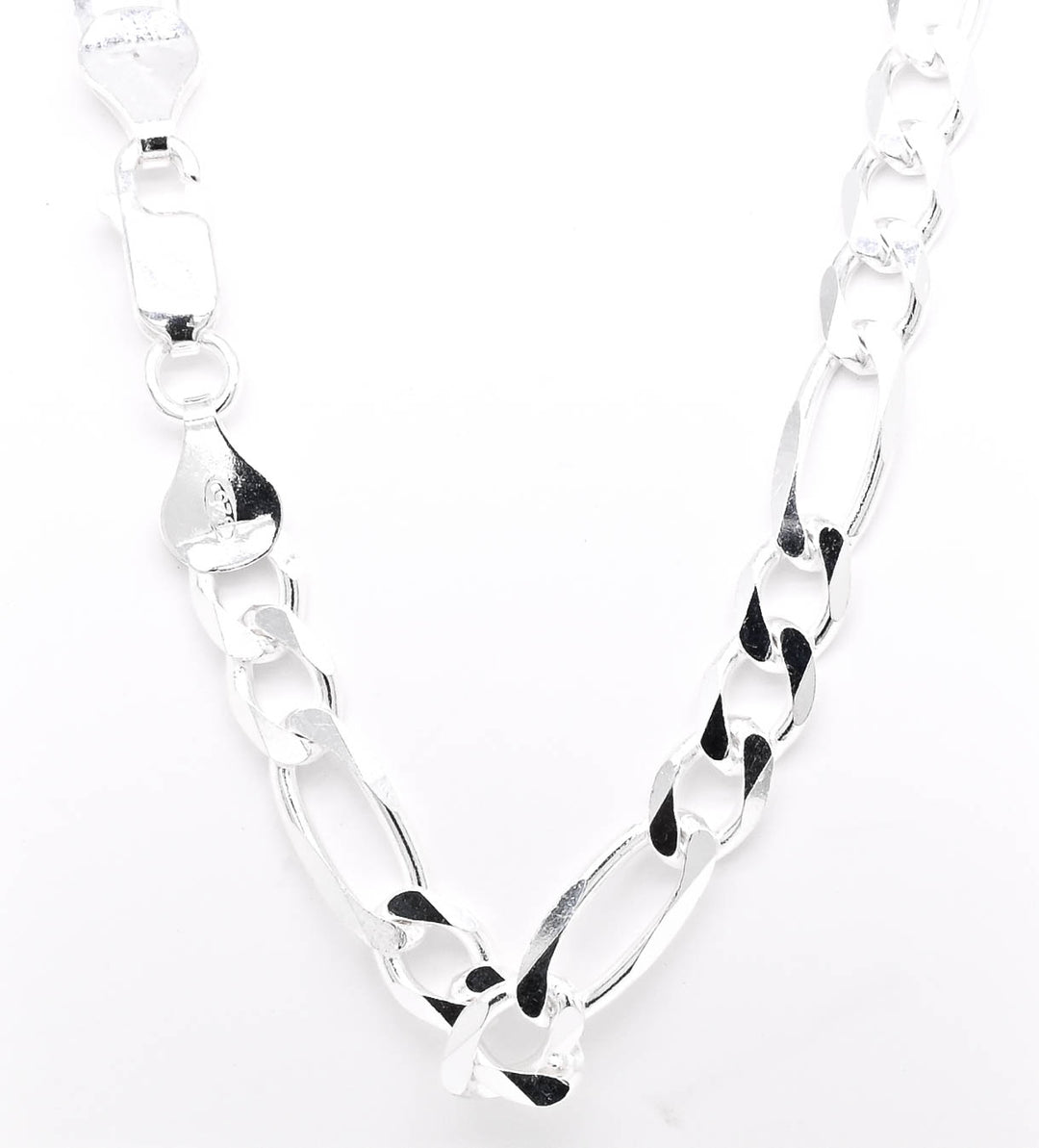 Sterling Silver 24" 7mm Figaro Link Chain.