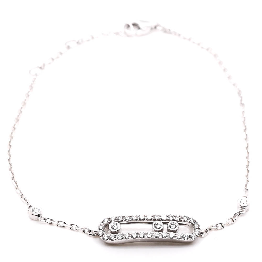 14KT Whitby Gold 7" 0.31CTW Dancing Diamond Bracelet.
