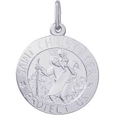Rembrandt Sterling Silver St.Christopher Charm.