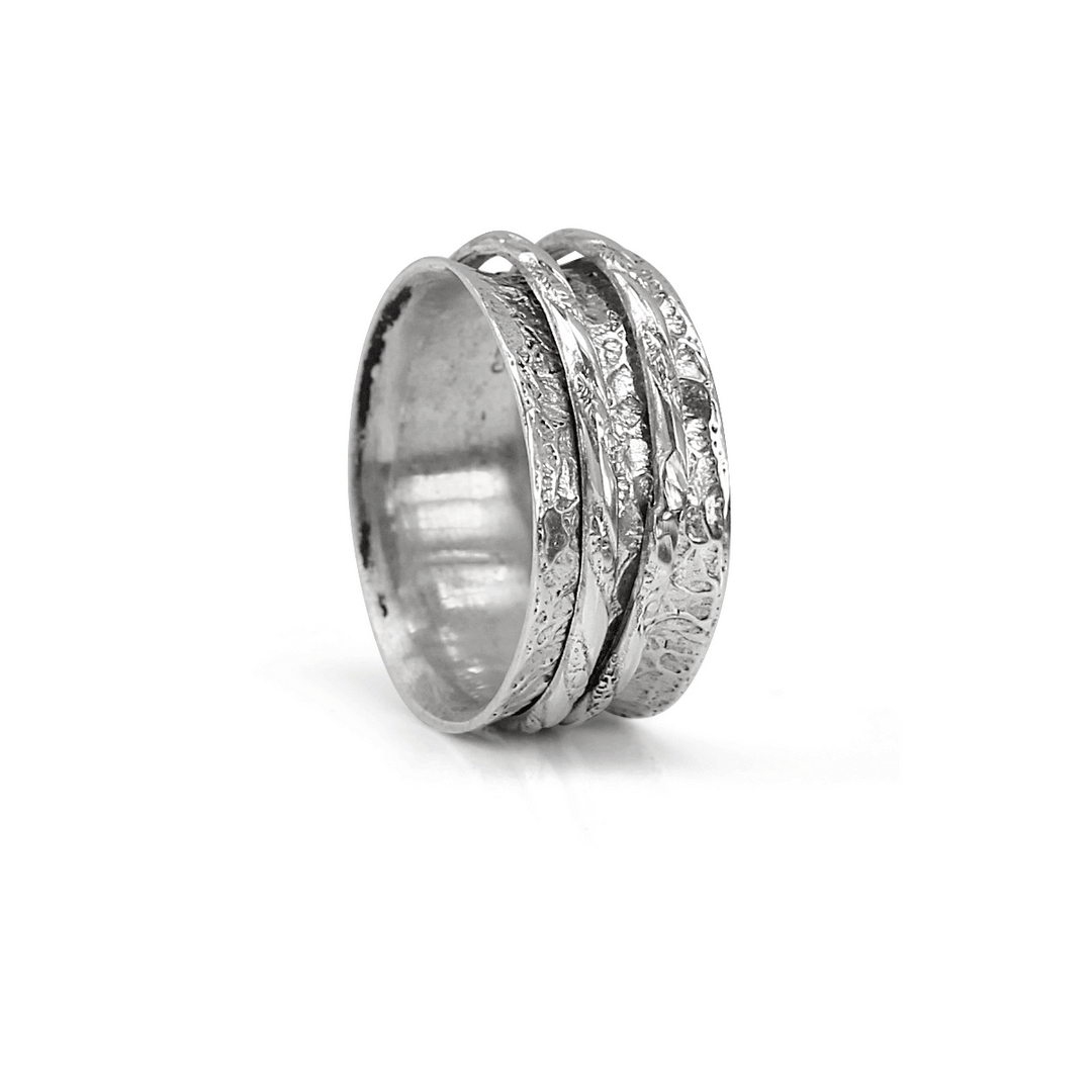 Awaken Meditation Ring. Sterling Silver. Size 9.