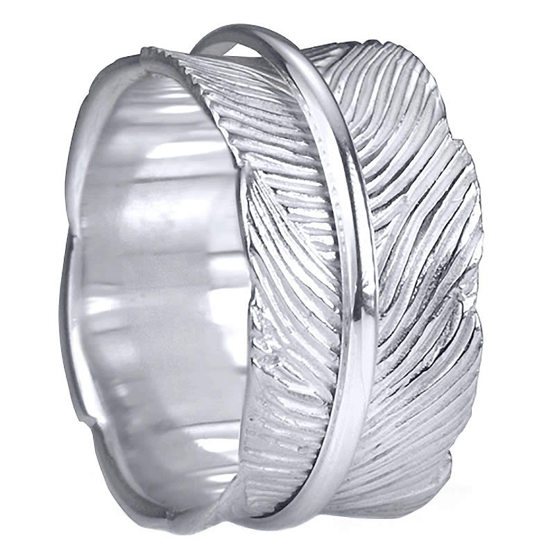 "Terra" Meditation Ring- Sterling Silver Ring. Size 8.
