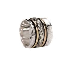 Strength, Meditation Ring, Sterling Silver, 9KT, Size 8