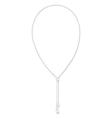 Calvin Klein Stainless Steel Sculptured "Y" Adjustable Necklace.