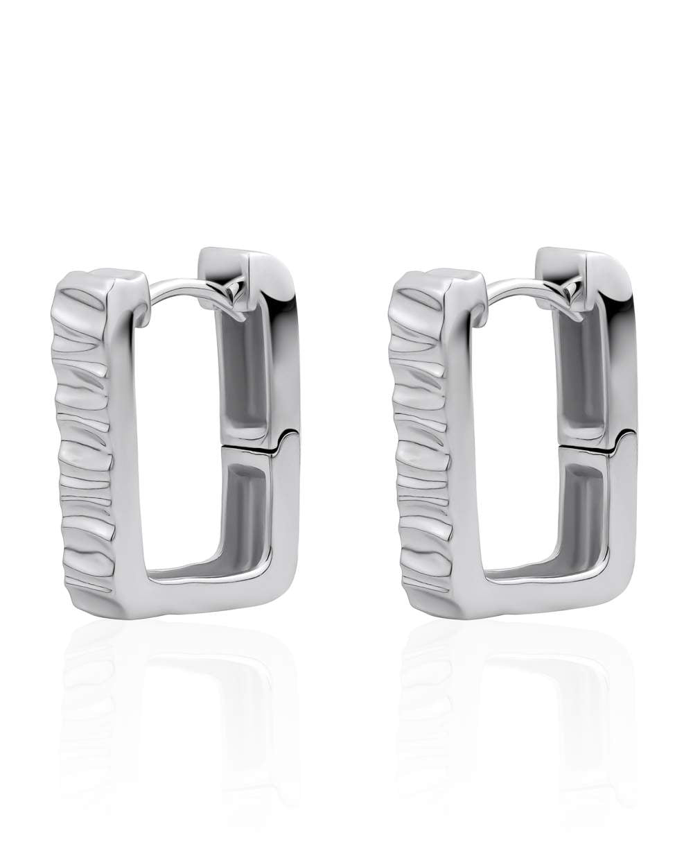 Larus Sterling Silver Huggies Earrings.