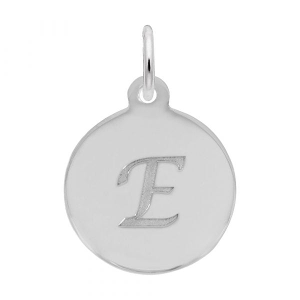 Rembrandt Sterling Silver Script Letter "E" Initial.