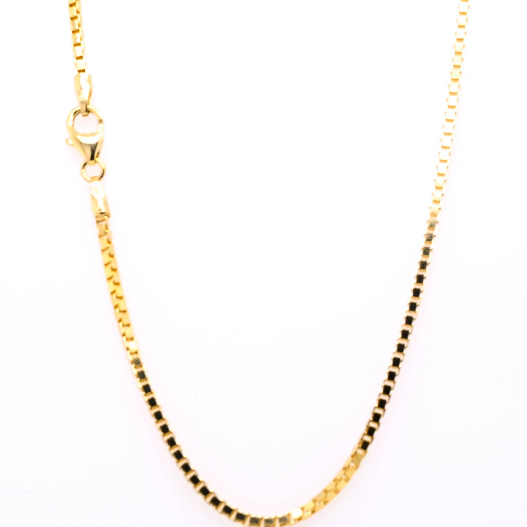 10KT Yellow Gold 7.75" 1.2mm Box Chain Bracelet