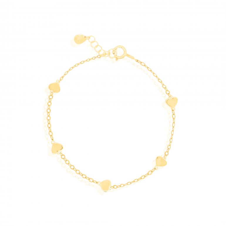 Sterling Silver 7" Heart by the Yard Bracelet