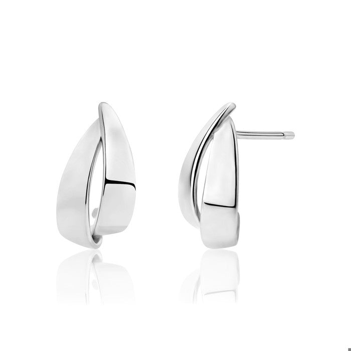 Sterling Silver Split Stud Earrings.
