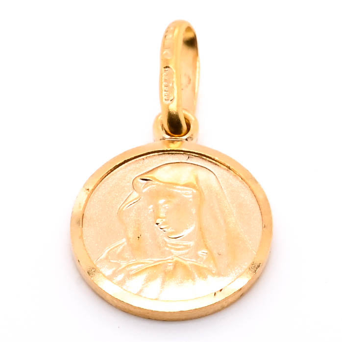 10KT Yellow Gold 10mm Madonna Pendant.