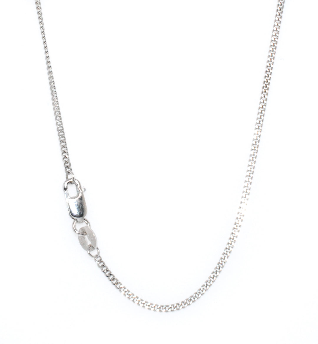 10KT White Gold 16" 1.34MM Curb Chain.