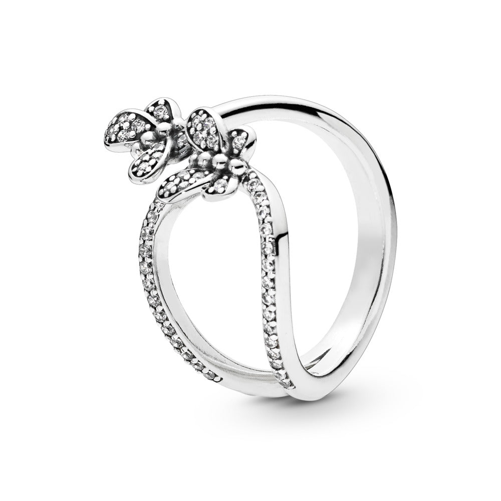 Sparkling Butterfly Open Ring