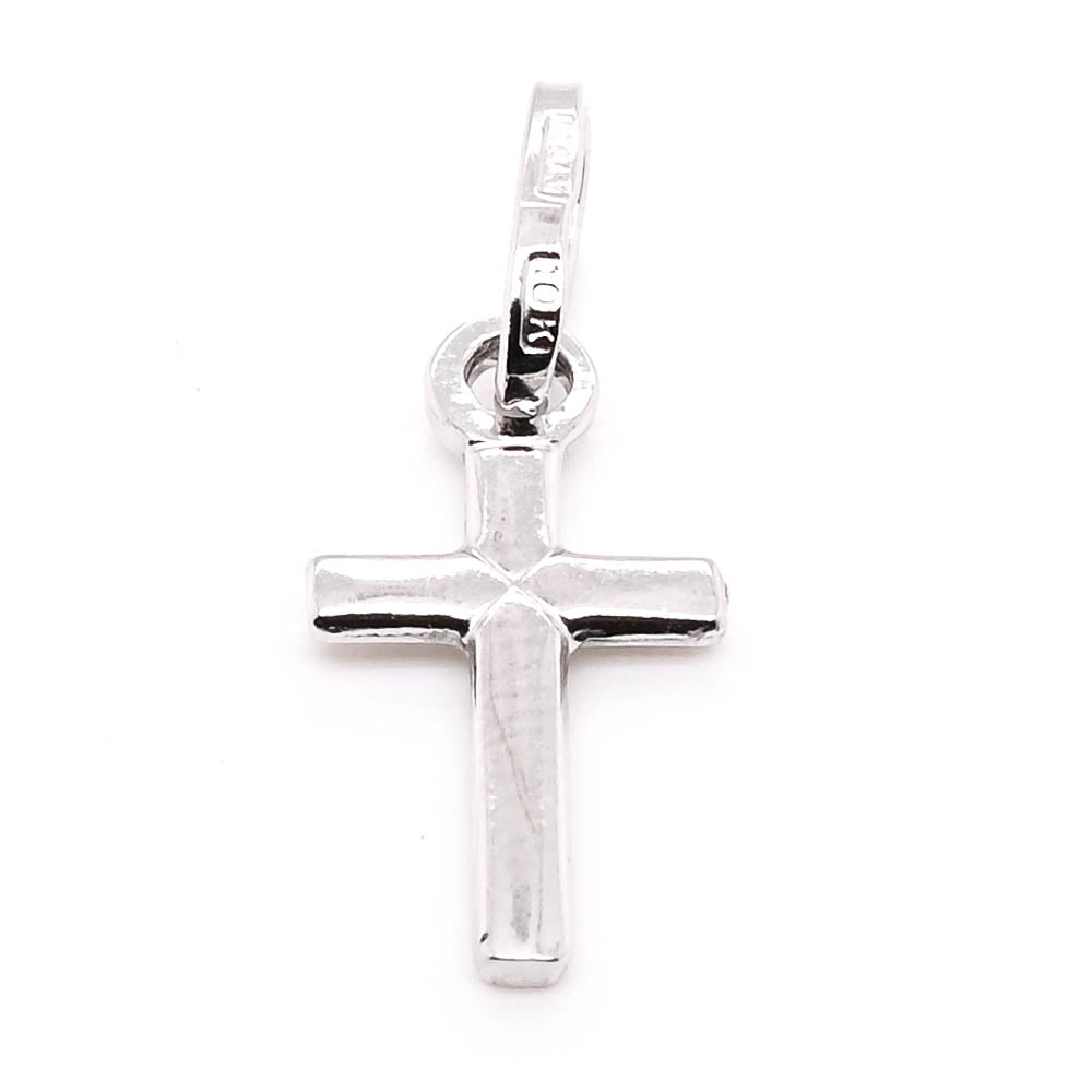 10KT White Gold 20x8MM Cross Pendant