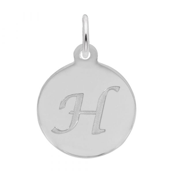Rembrandt Sterling Silver Script Letter "H" Initial.