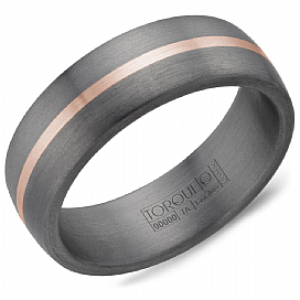 Torque 14KT Rose Gold & Tantalum Wedding Band.