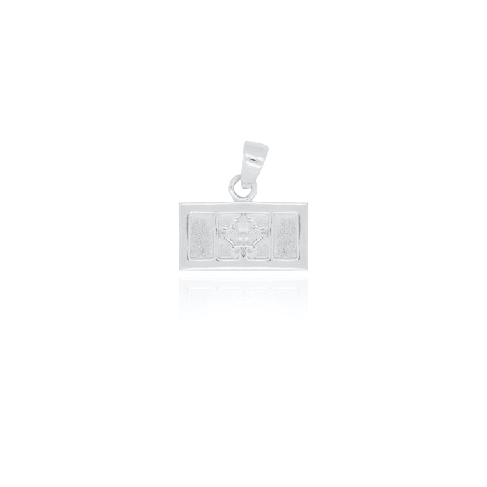 Sterling Silver Canadian Flag Pendant
