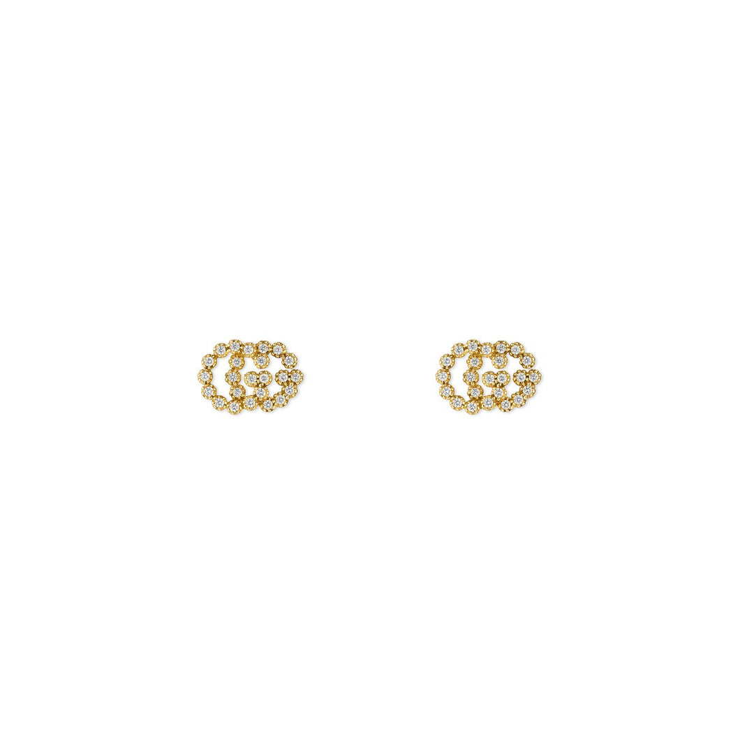 Gucci GG Running studs with diamonds