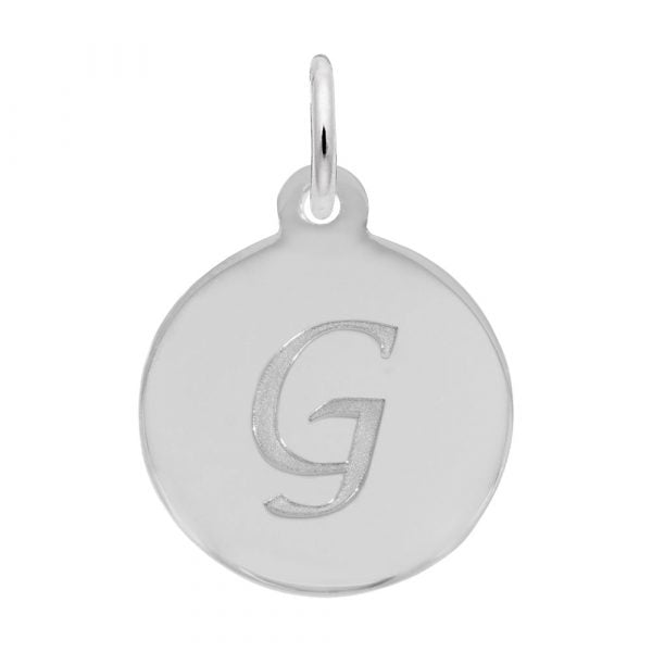 Rembrandt Sterling Silver Script Letter "G" Initial.
