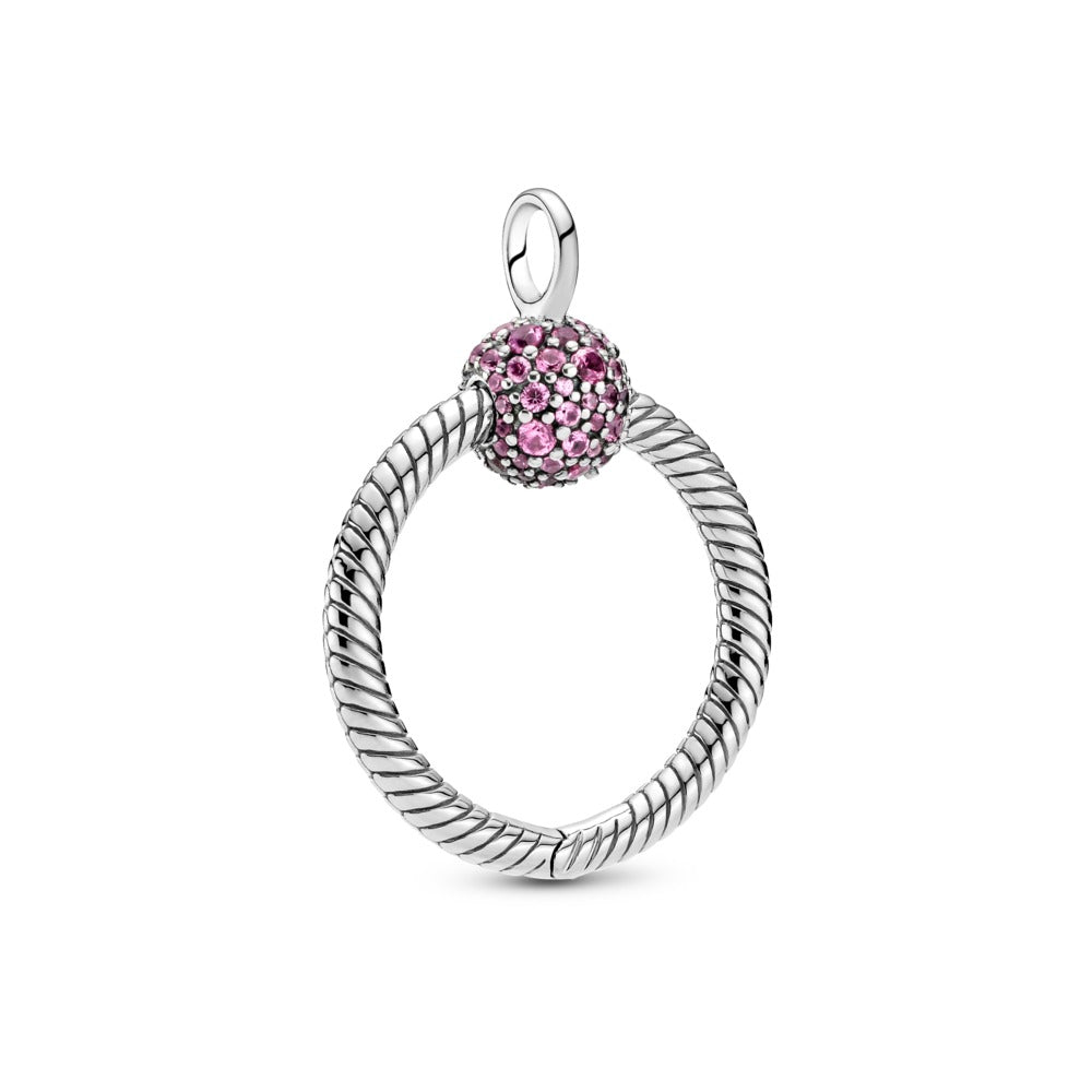 Pandora Moments Small Pink PaveO Pendant