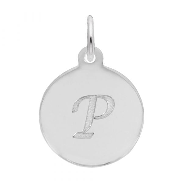 Rembrandt Sterling Silver Script Letter "P" Initial.