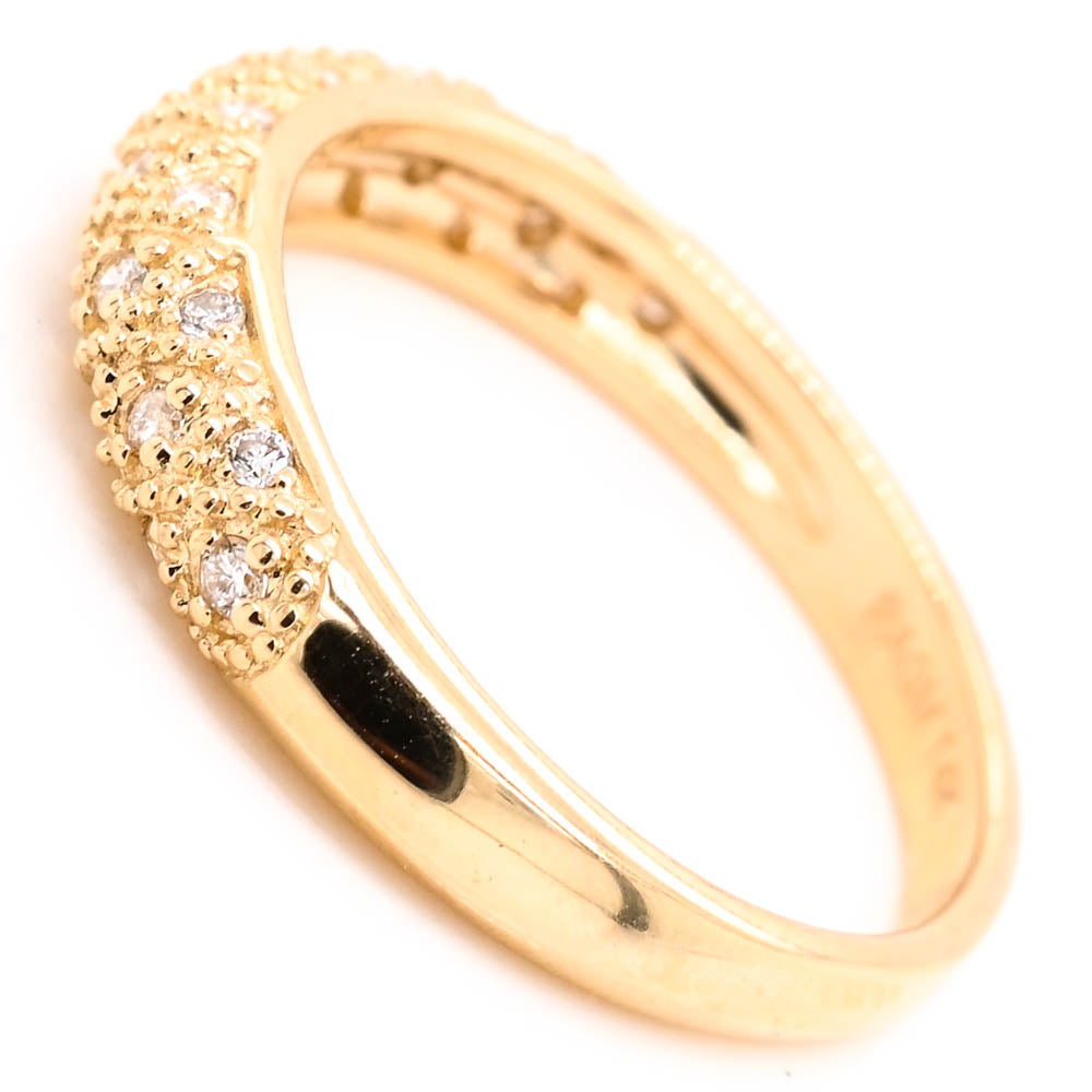 14KT Yellow Gold 0.26CTW Diamond Ring.