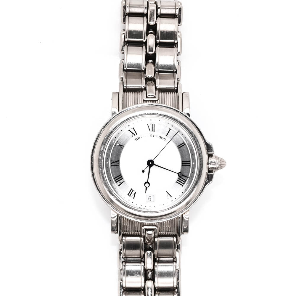 Pre-Owned Breguet Marine Solid 18KT White Gold 34mm Automatic Watch.