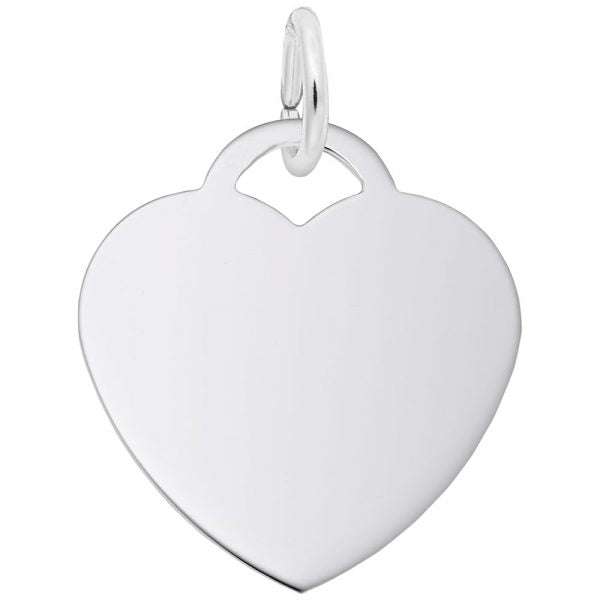 Rembrandt sterling silver Medium Heart Charm.