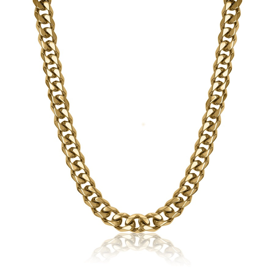 Italgem Steel 22" 16MM Yellow IP plated Curb Link Chain.