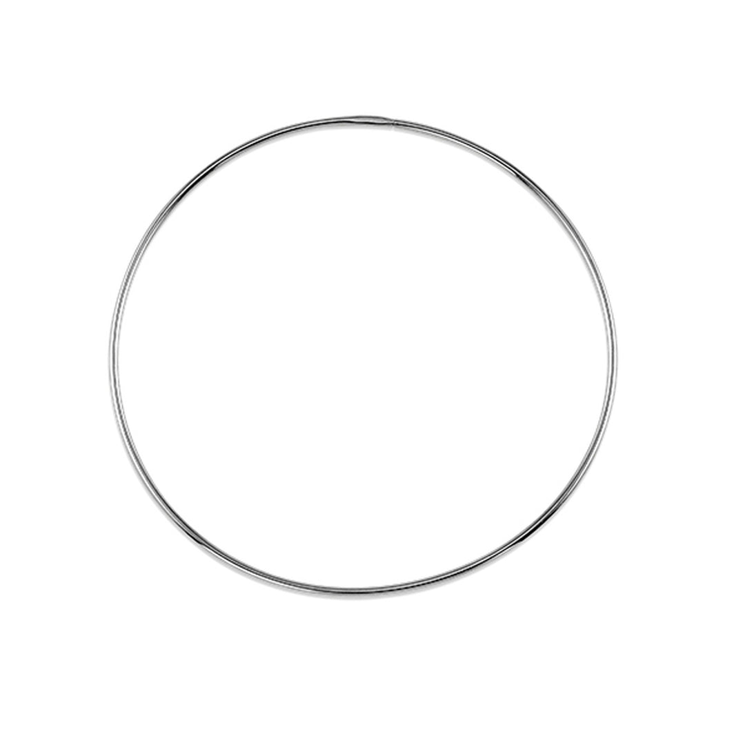 10KT White Gold 25MM Hoop Earrings.
