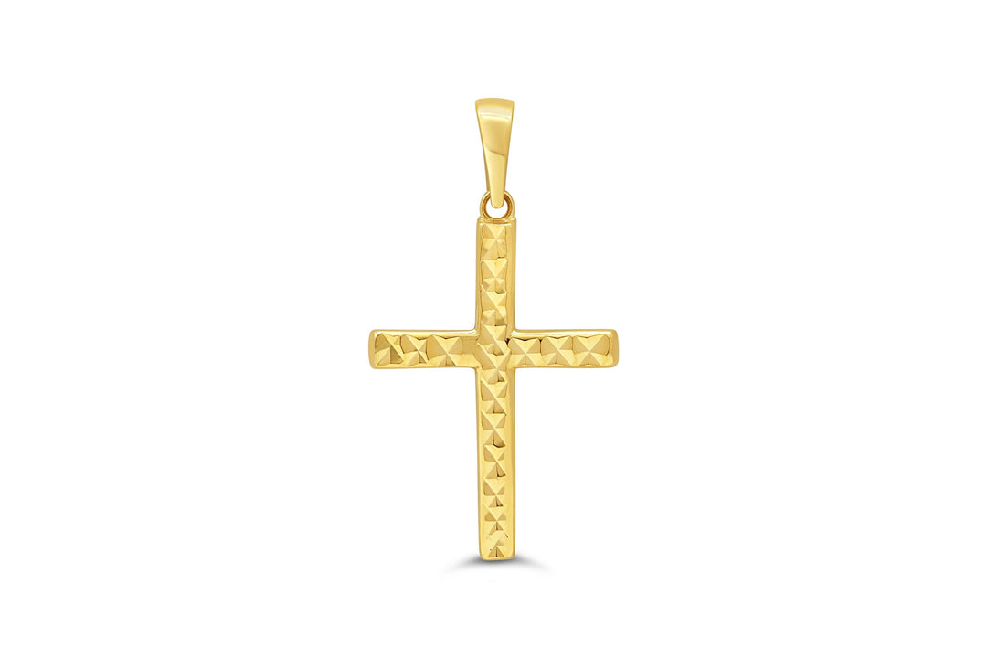 Bella " Faith" 10KT Yellow Gold Cross Pendant.