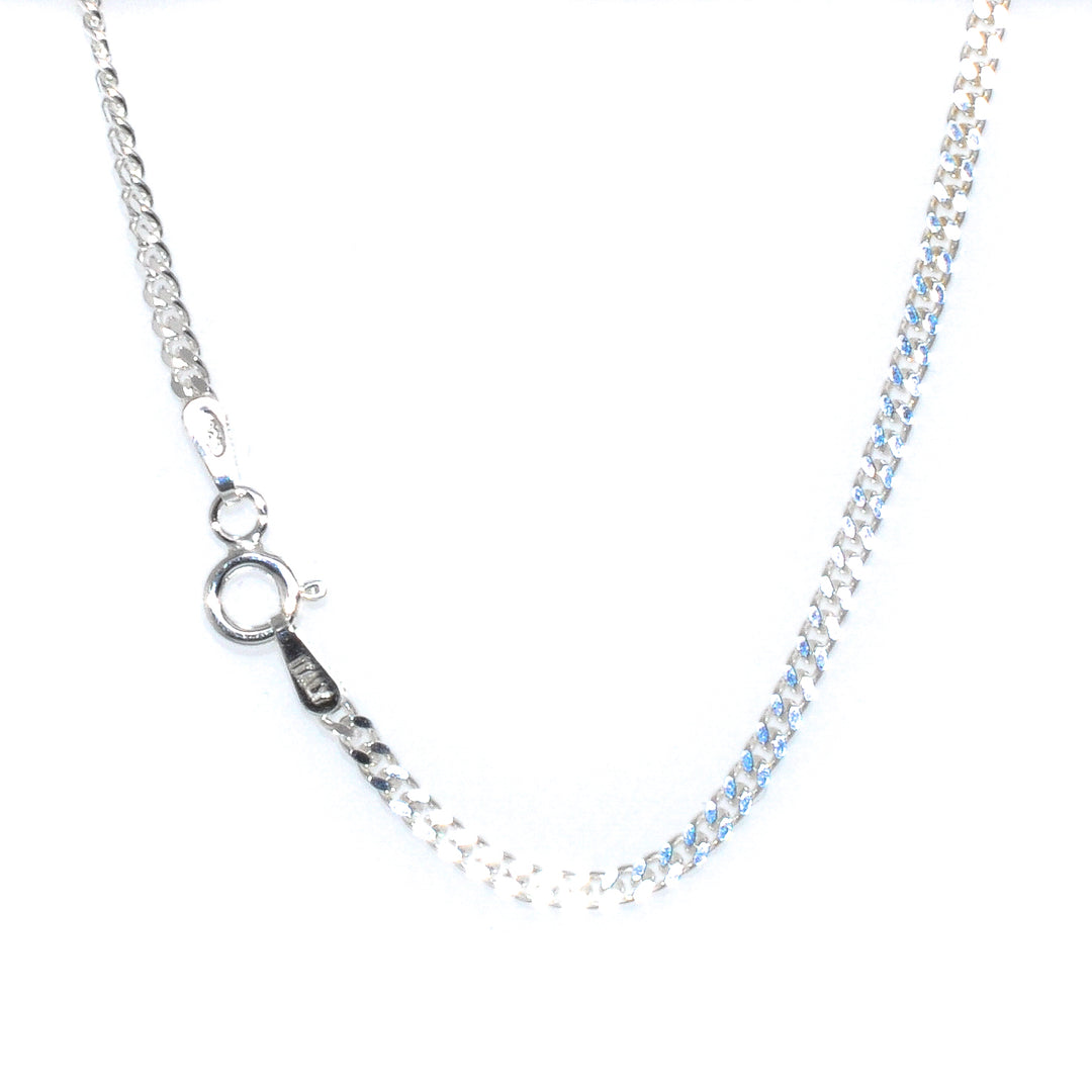 Sterling Silver 24" 2MM Curb Chain.