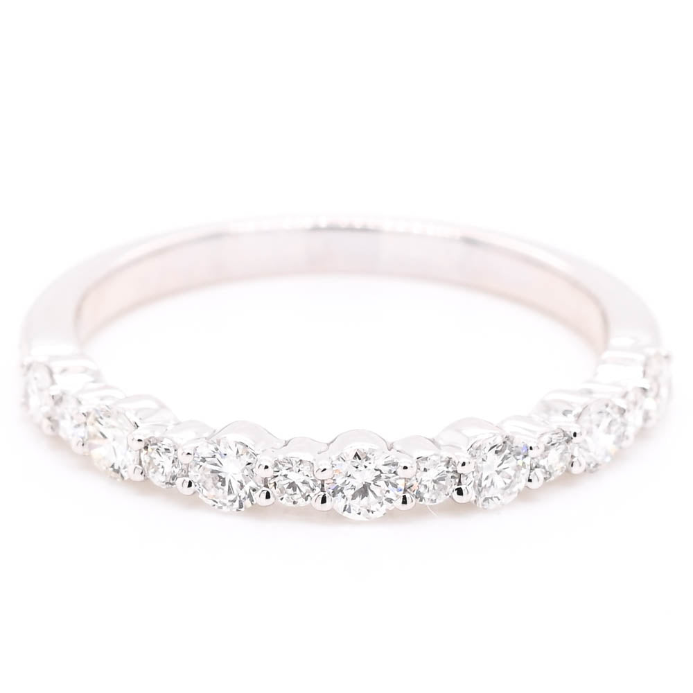 14KT White Gold 0.45CTW Diamond Wedding Band.