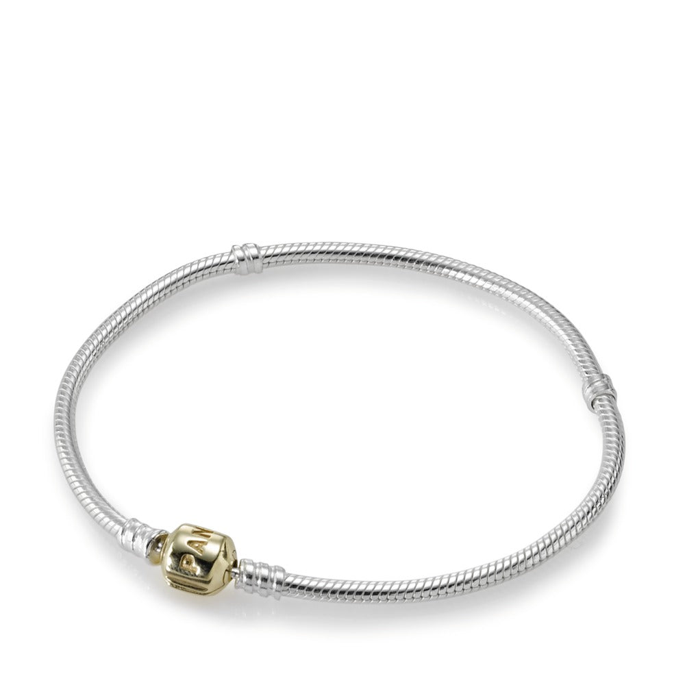 Pandora Moments Sterling silver 14Kt Yellow Gold Bracelet,